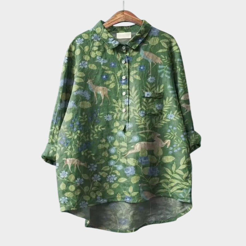 Mariska | Blusa Premium com padrões florais