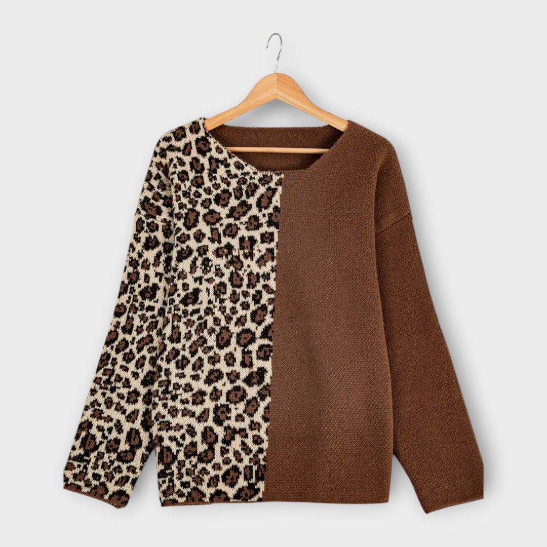 Marina - Pullover Casual com Design de Leopardo