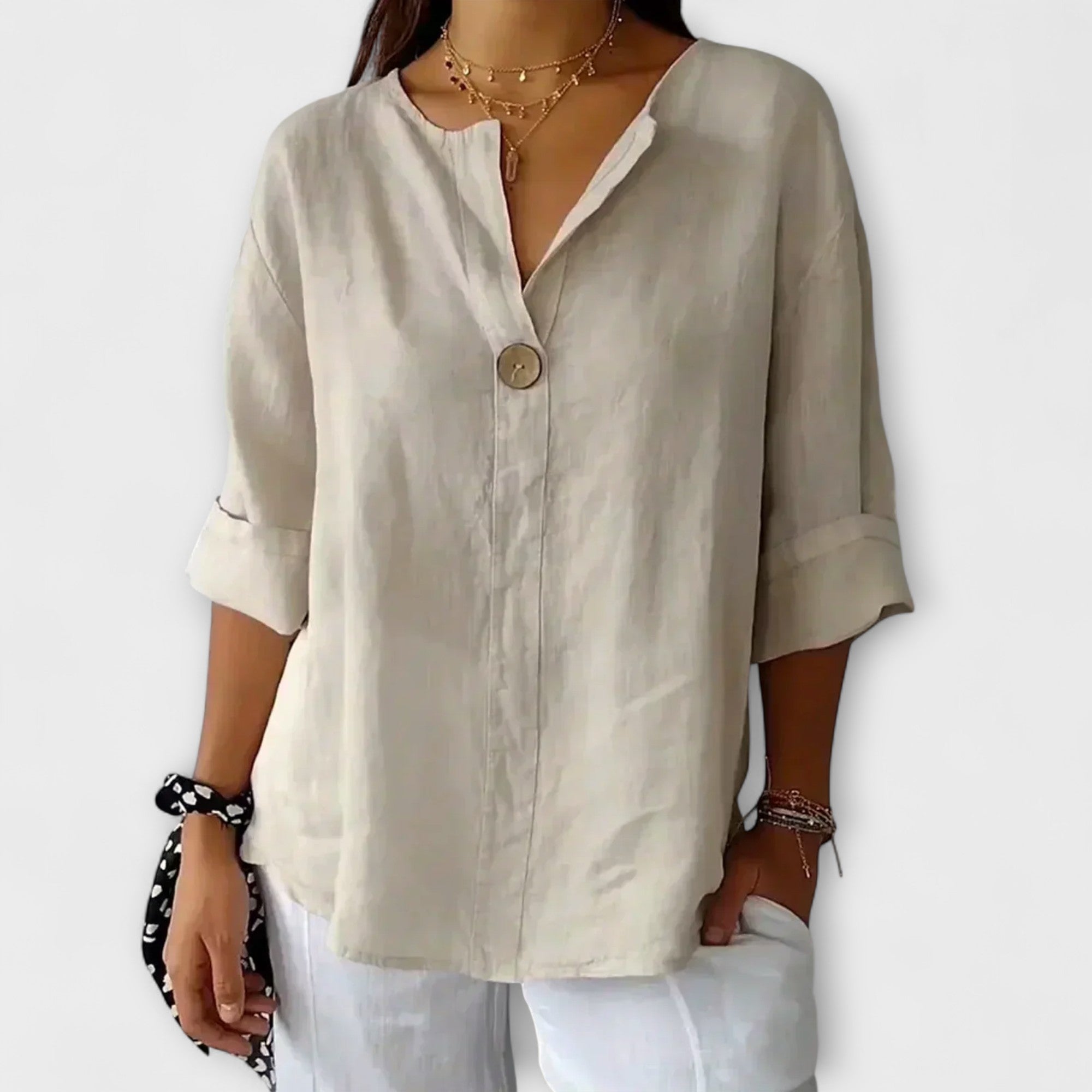 Nicole - Blusa Elegante com Decote em V