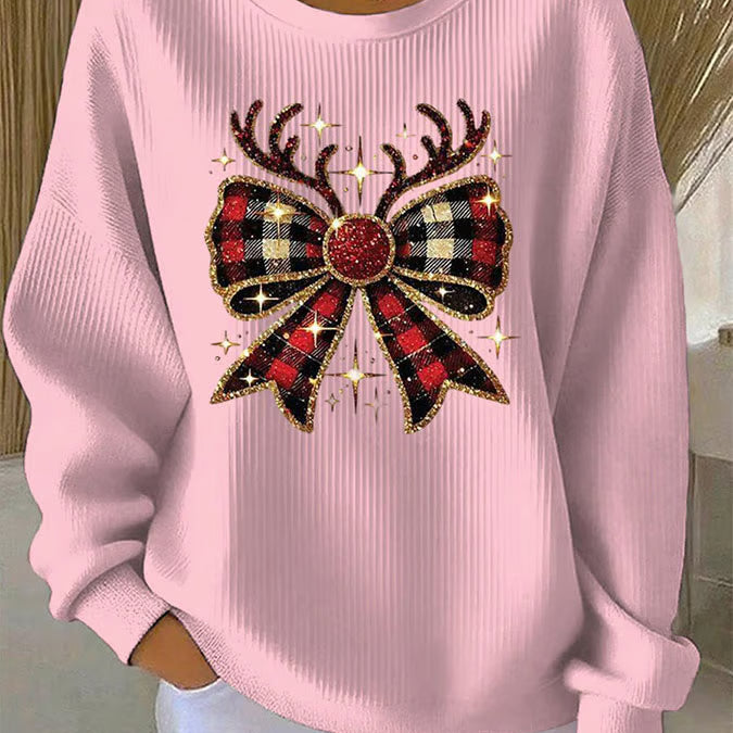 Irene - Sweater de Natal com motivo de laço