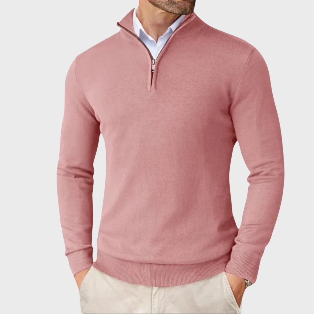 André | Camisola Masculina de Caxemira com Zíper