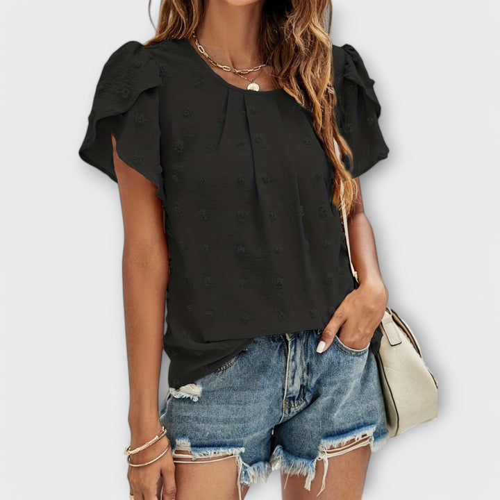 Charlotte - A blusa perfeita com padrão de bolinhas