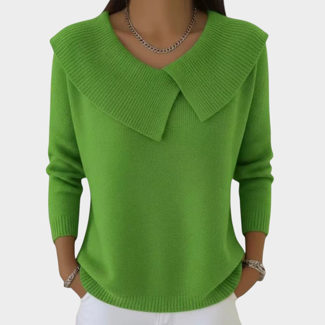 Lurdes | Pullover de malha com gola suave