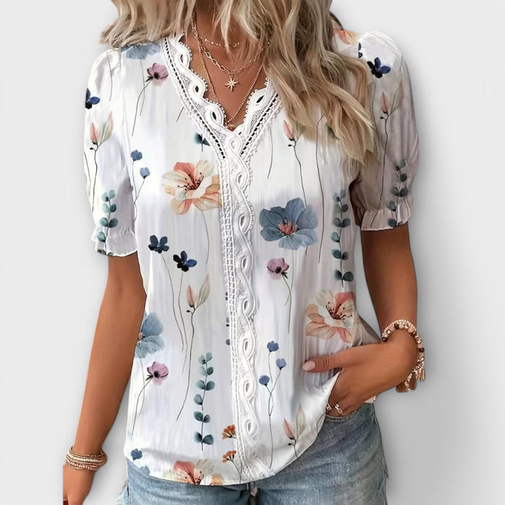 Emily - Blusa Moderna com Decote em V