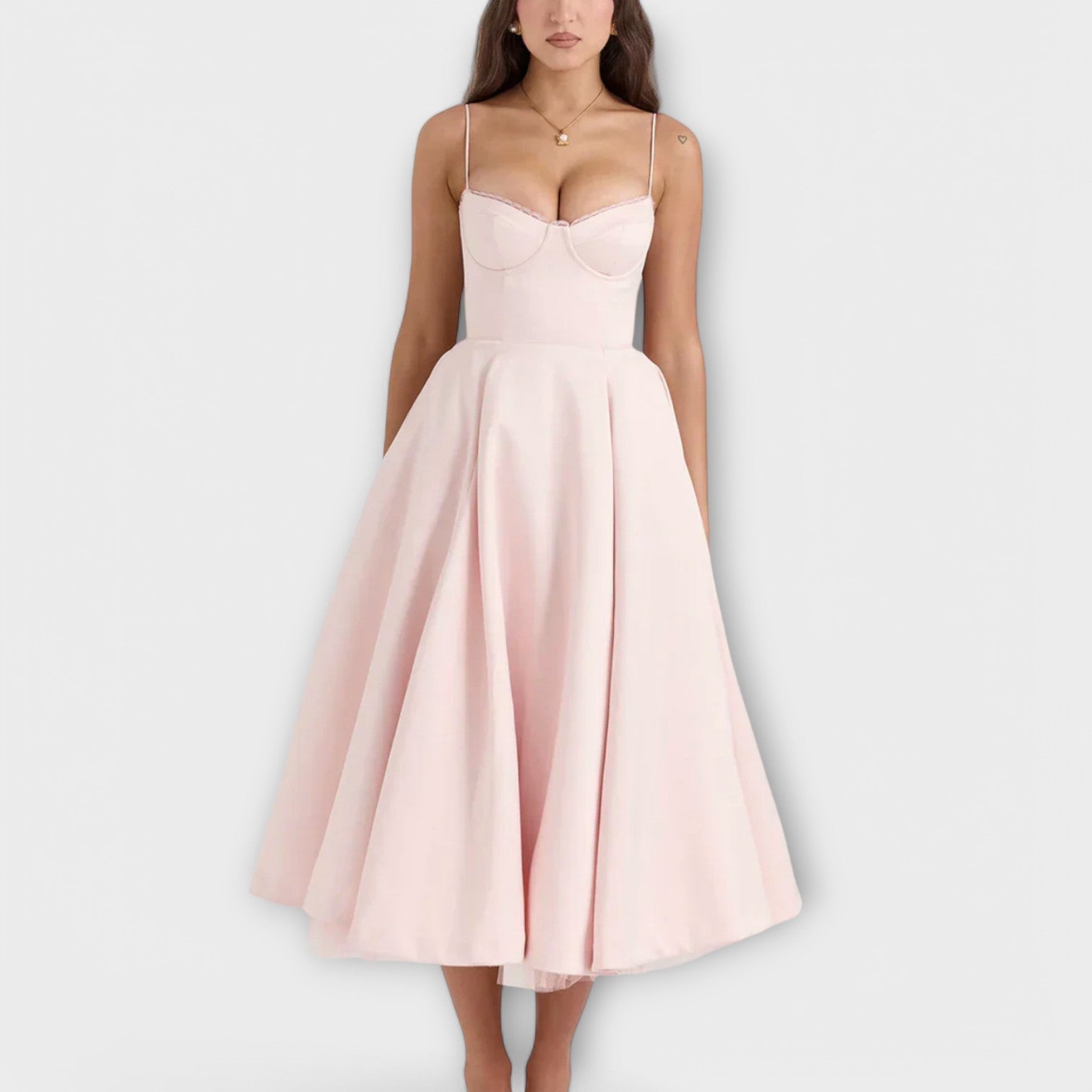 Mélie – Vestido de Verão Leve com Detalhe de Corpete