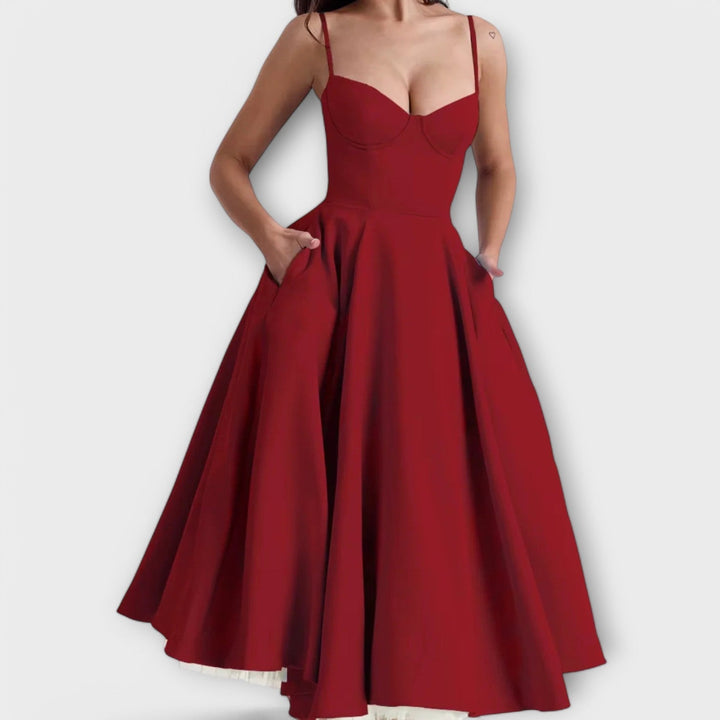 Mélie – Vestido de Verão Leve com Detalhe de Corpete