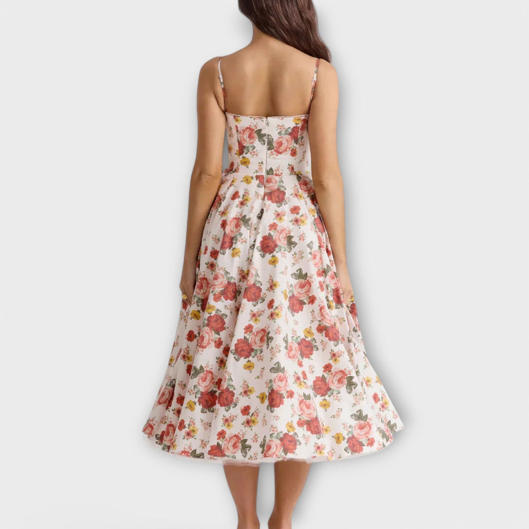 Mélie – Vestido de Verão Leve com Detalhe de Corpete