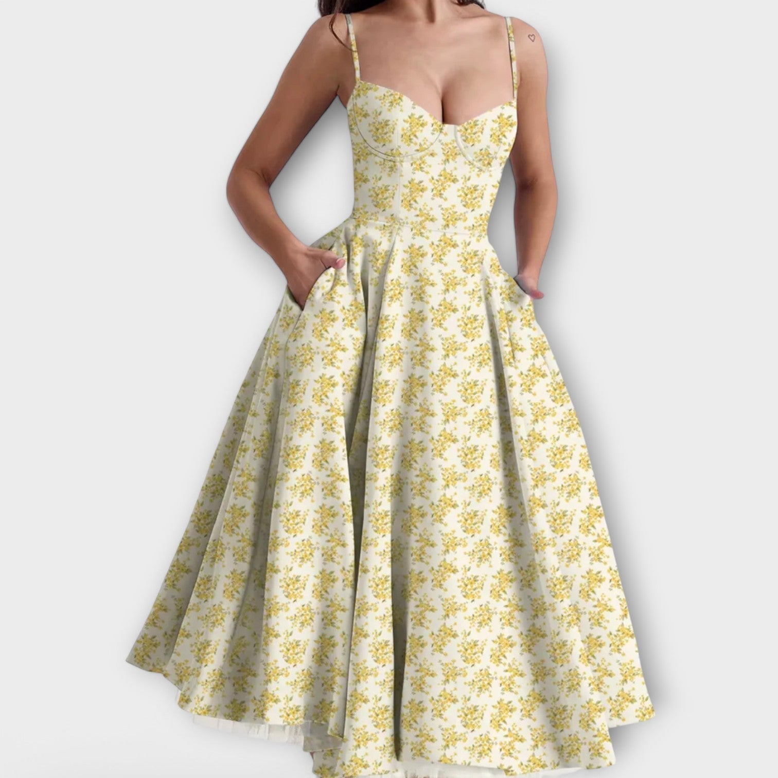 Mélie – Vestido de Verão Leve com Detalhe de Corpete