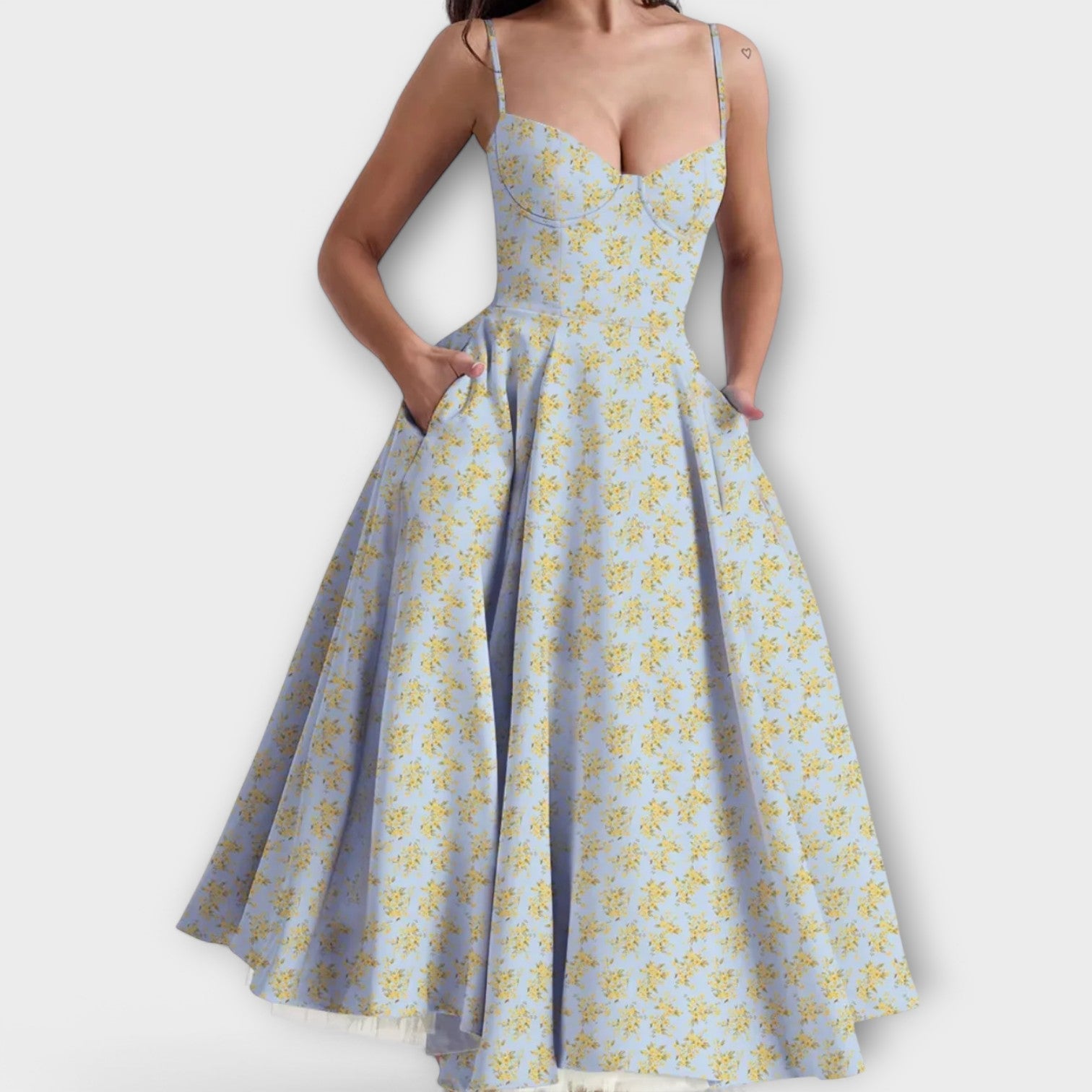 Mélie – Vestido de Verão Leve com Detalhe de Corpete