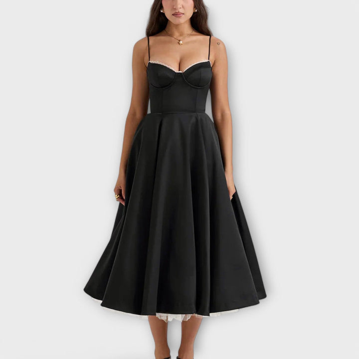 Mélie – Vestido de Verão Leve com Detalhe de Corpete