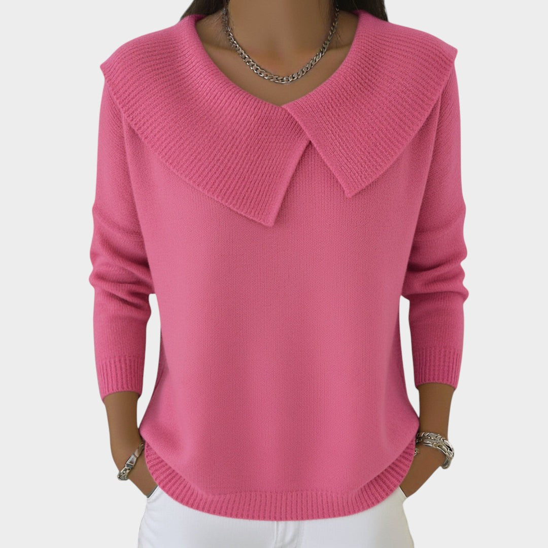 Lurdes | Pullover de malha com gola suave