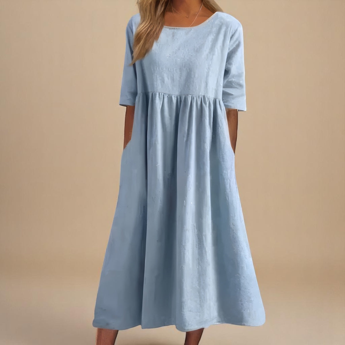 Minea - Vestido Em Algodão Arejado