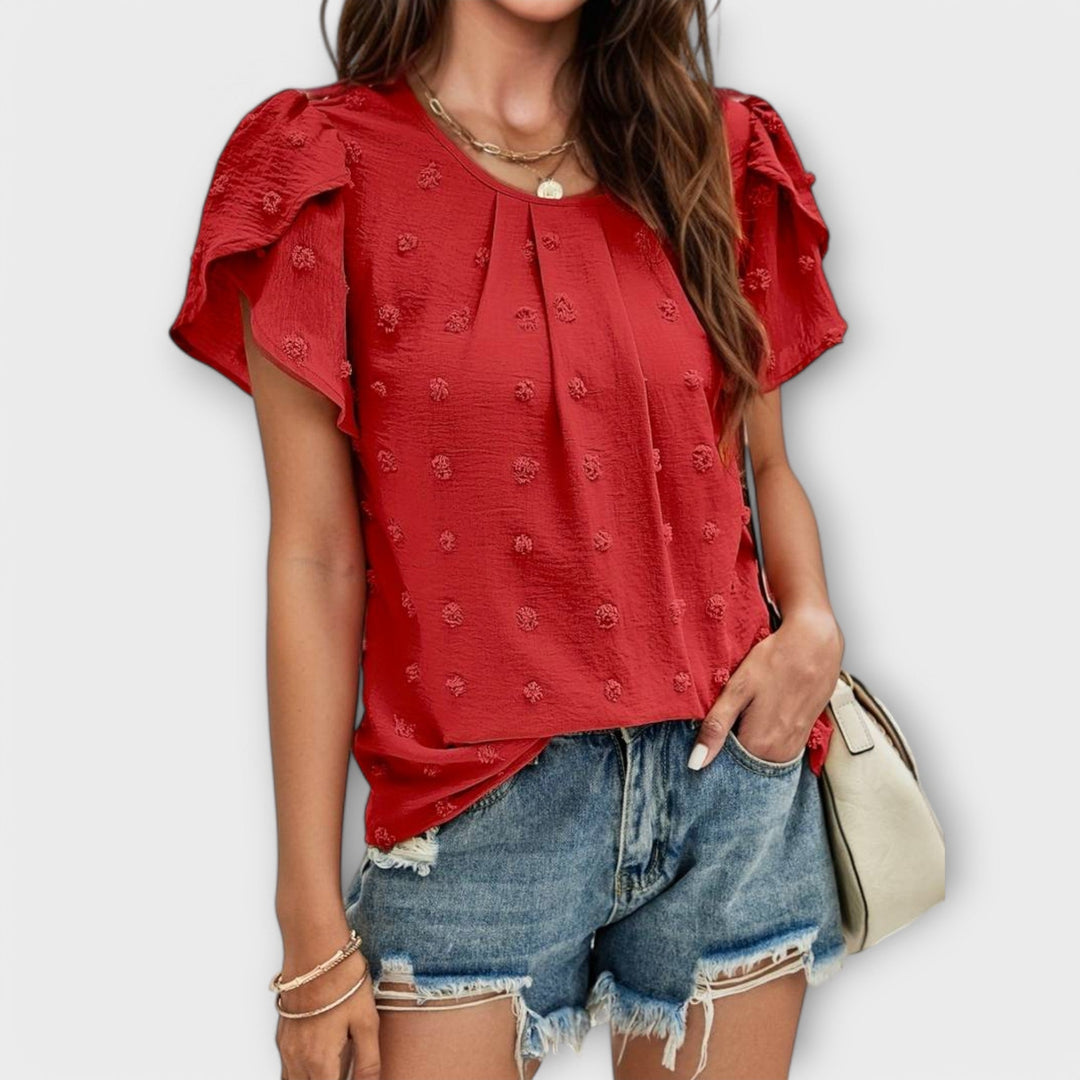 Charlotte - A blusa perfeita com padrão de bolinhas