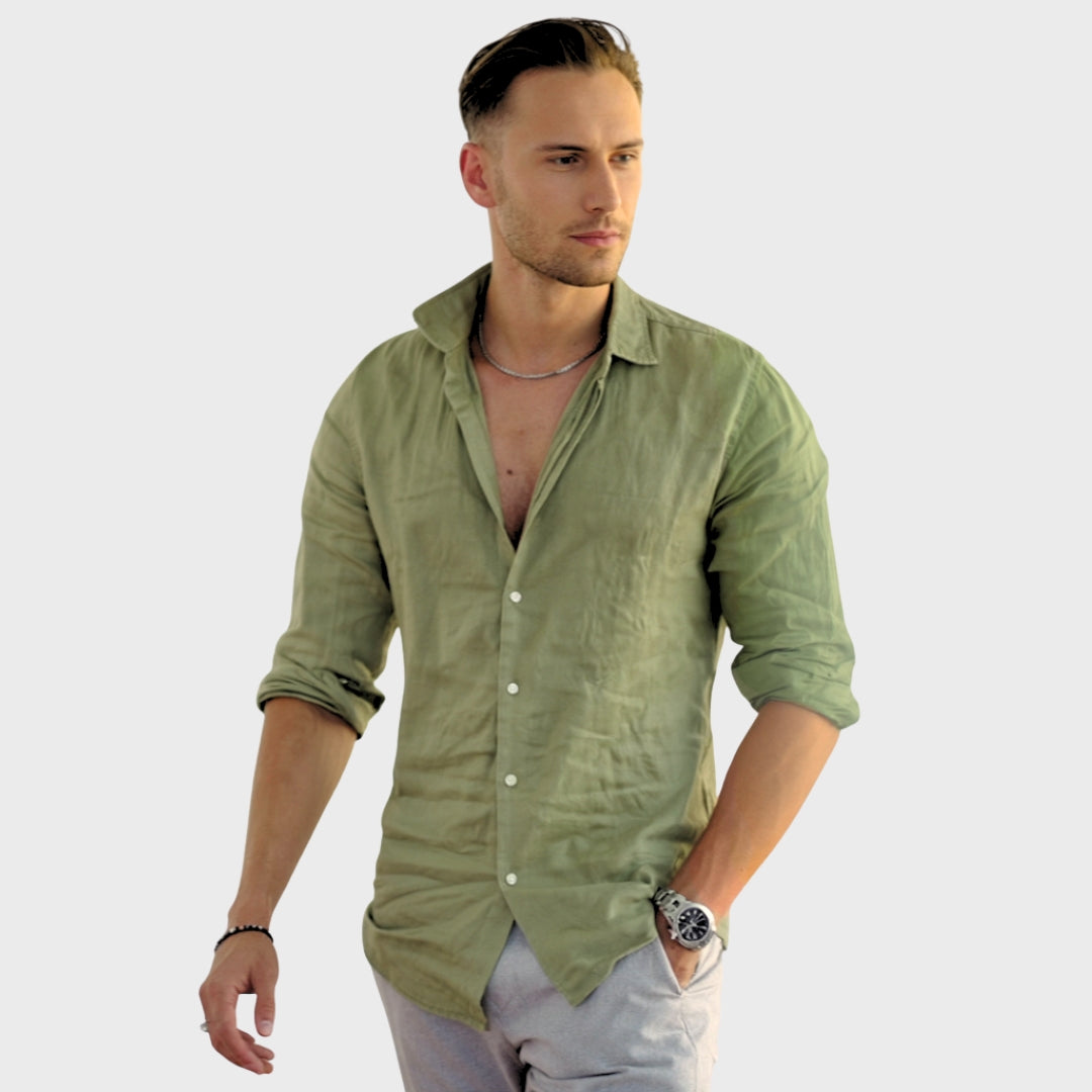 Leonardo | Camisa Casual de Linho para o Verão