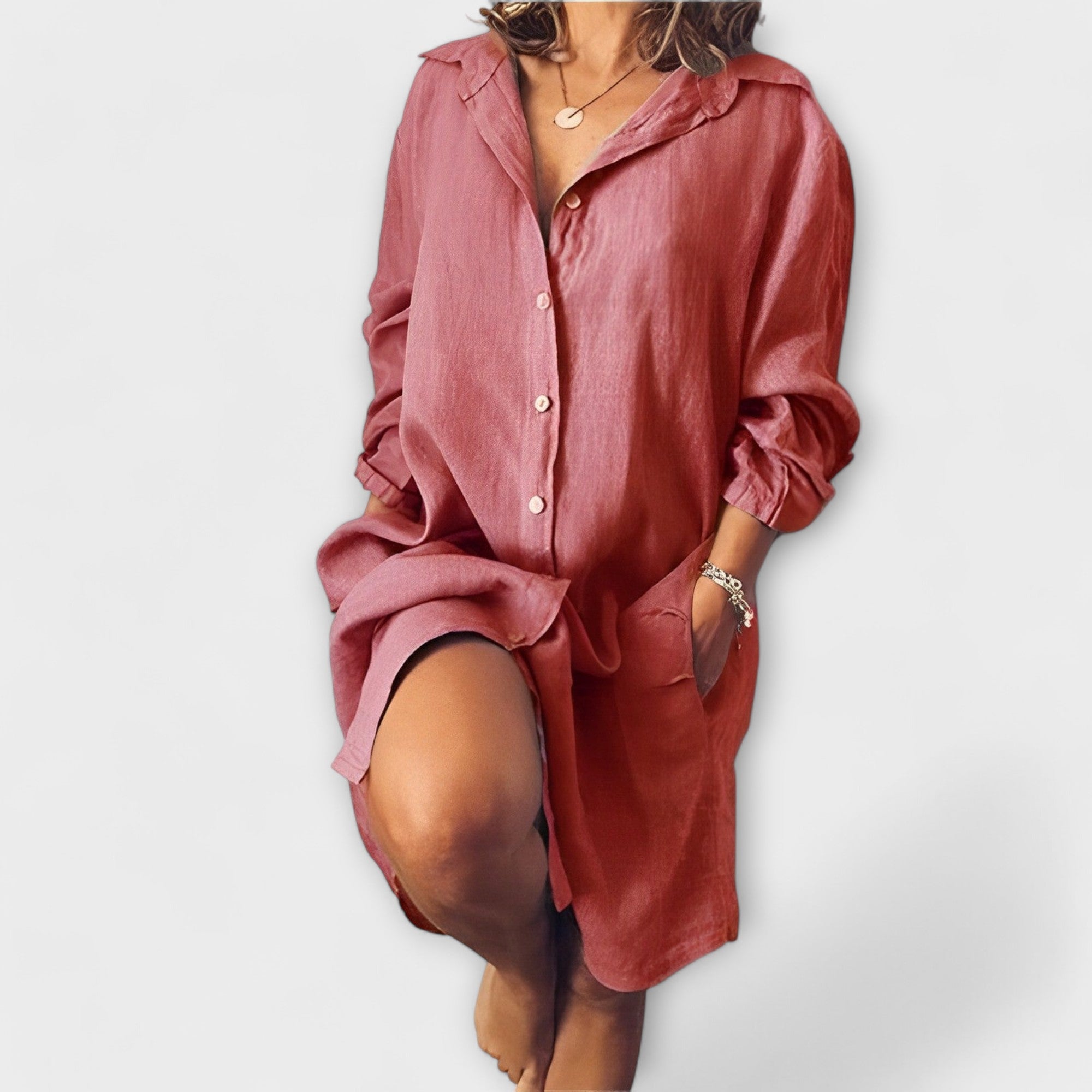 Blusa de Linho Casual para o Dia-a-Dia