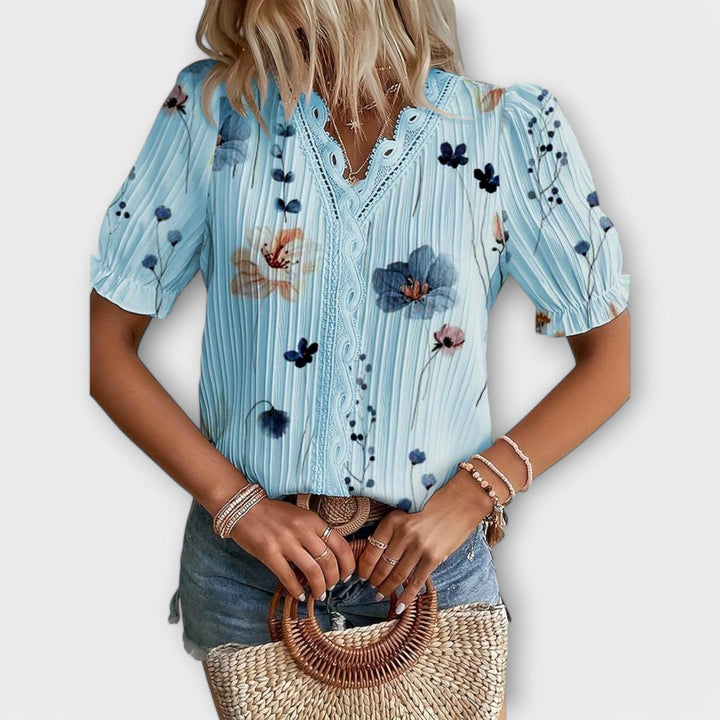 Emily - Blusa Moderna com Decote em V