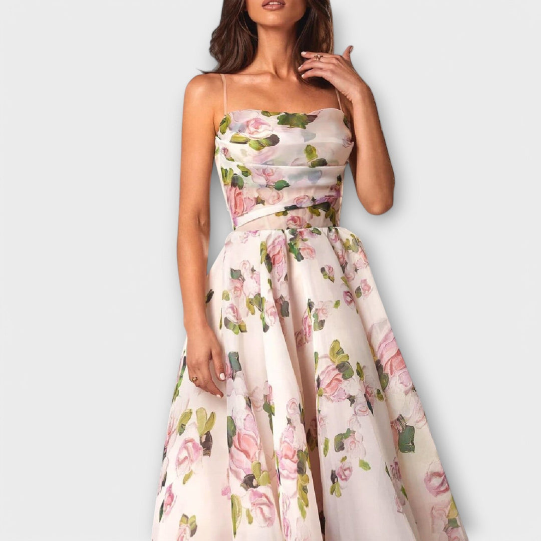 Vestido Midi de Chiffon Elegante