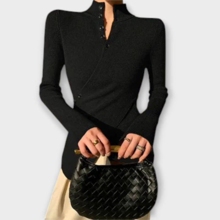 Michiko – Pullover Elegante em Malha de Algodão