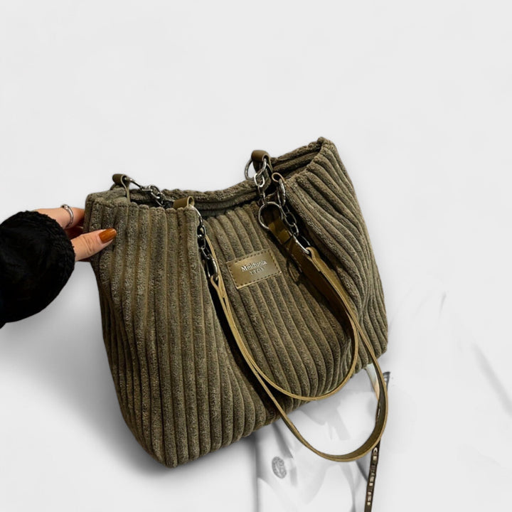 Cécile. - Bolsa de Ombro de Veludo Macio