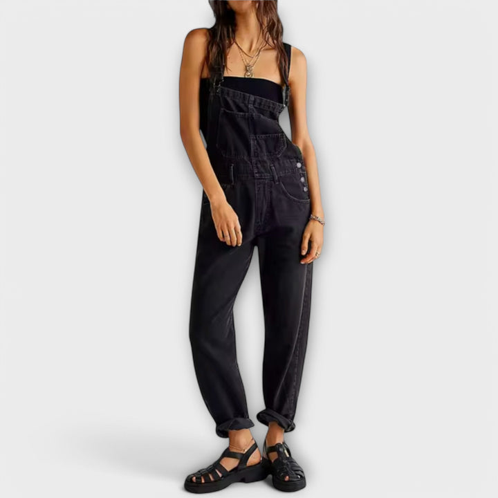 Shaira – Macacão de Denim com Corte Relaxado