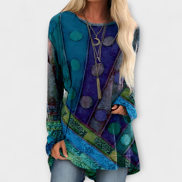 Blusa Feminina Estilosa com Estampa Étnica