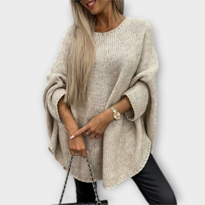 Isabelle - Pullover feminino elegante com decote redondo