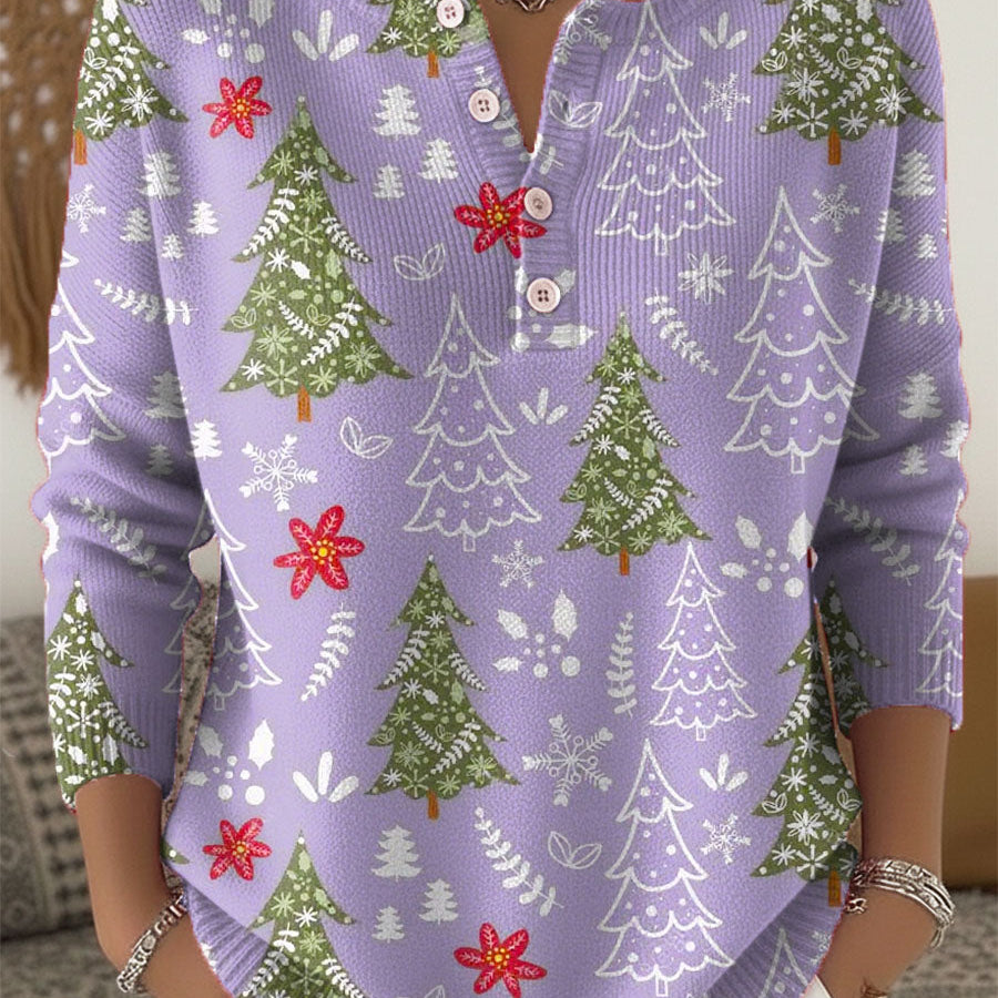 Nadia | Suéter de Natal com Botões