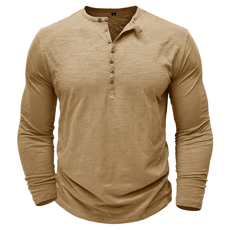 Henley - Camisa de Manga Longa