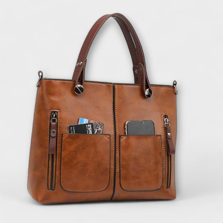 Cécile. - Elegante Bolsa de Couro