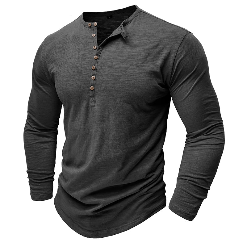 Henley - Camisa Manga Longa
