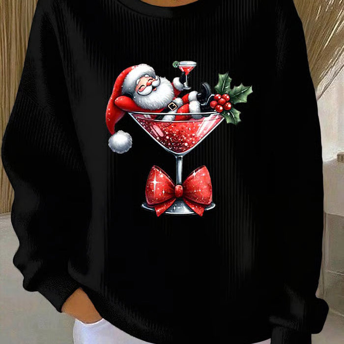 Marta - Suéter de Natal com design divertido de Pai Natal