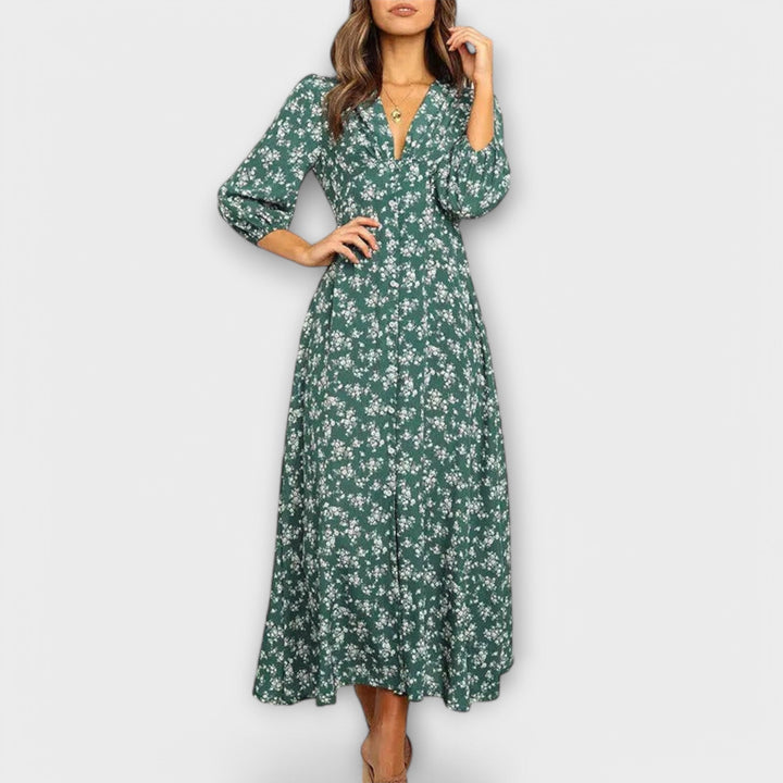 Vestido Maxi Flores para Senhoras