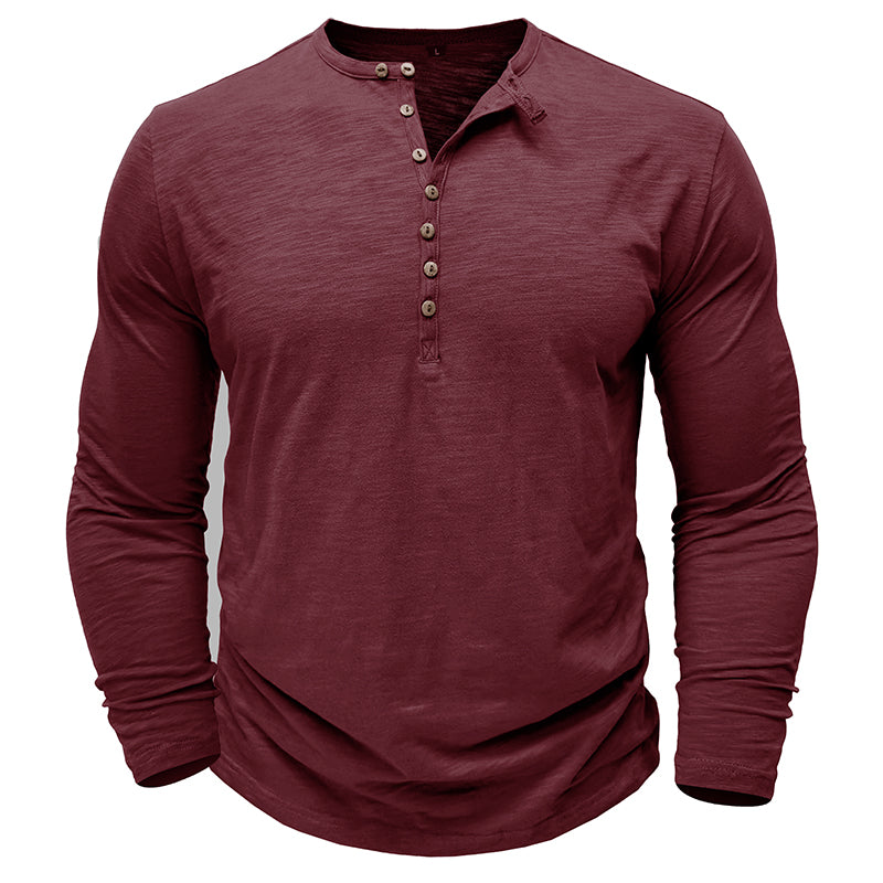 Henley - Camisa Manga Longa