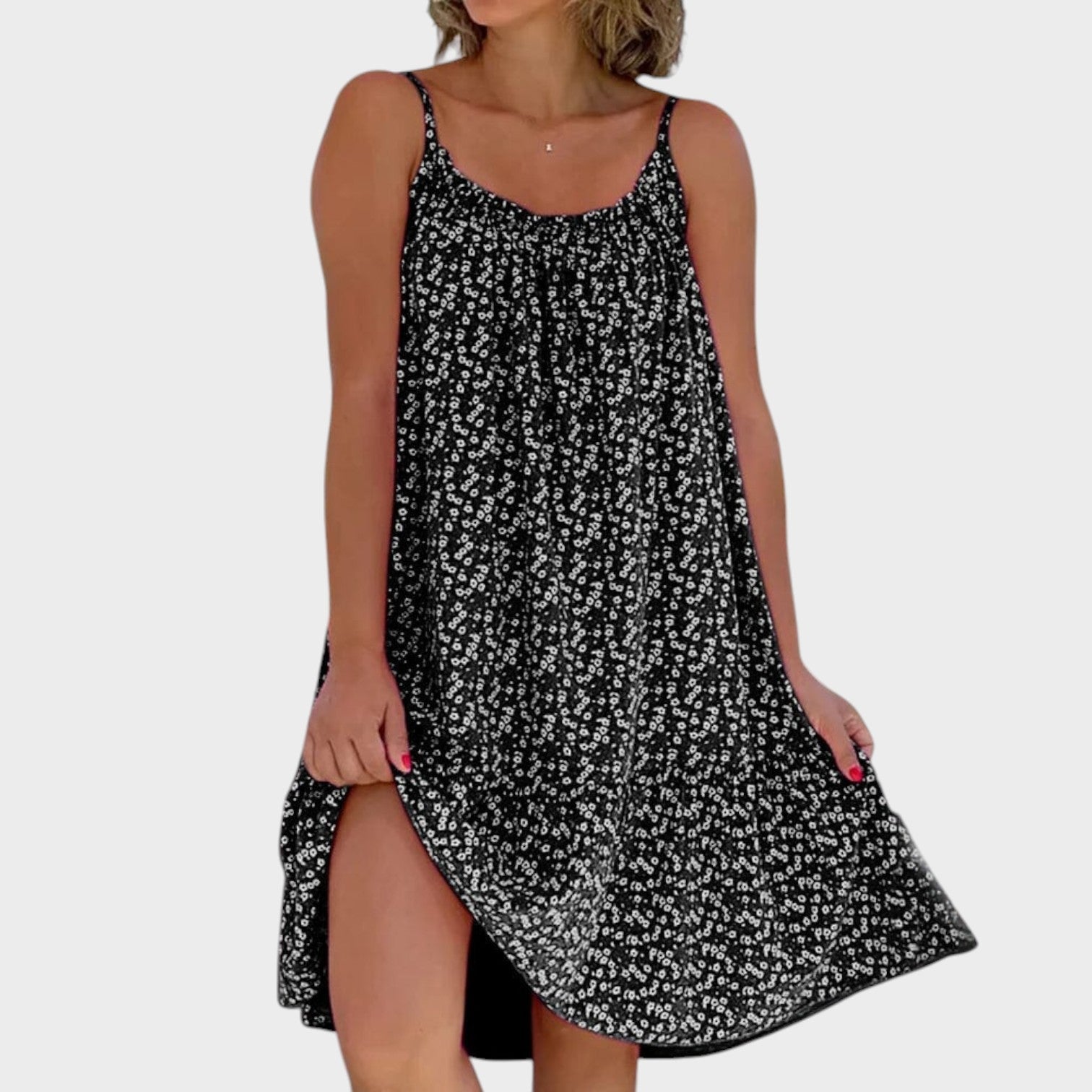 Rita - Vestido Floral com Alças Finas