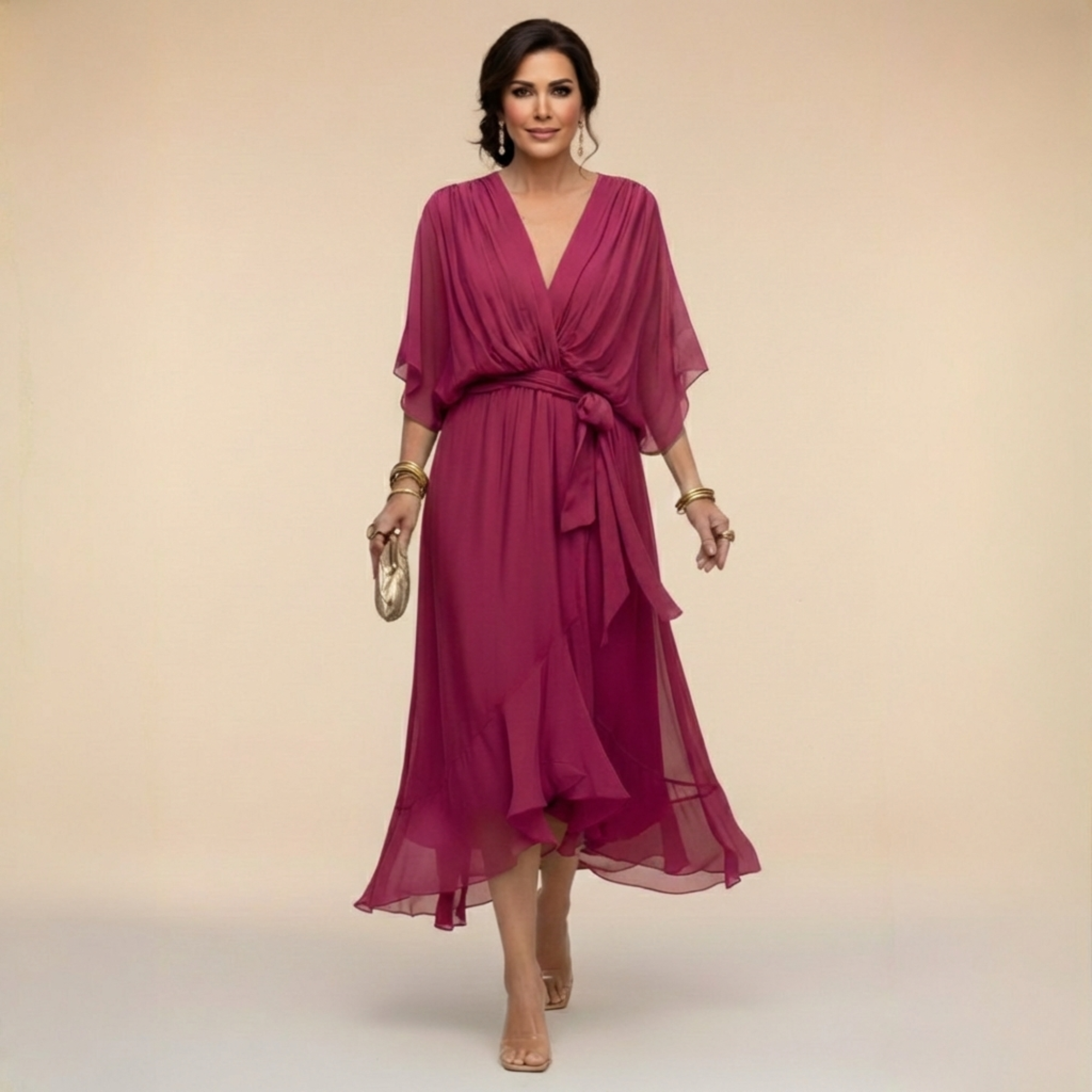 Monica - Vestido chiffon