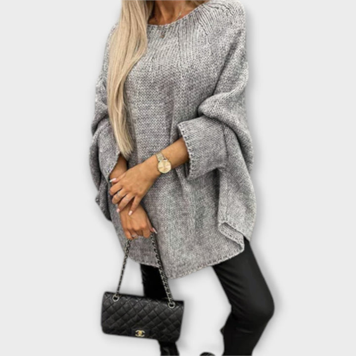 Isabelle - Pullover feminino elegante com decote redondo