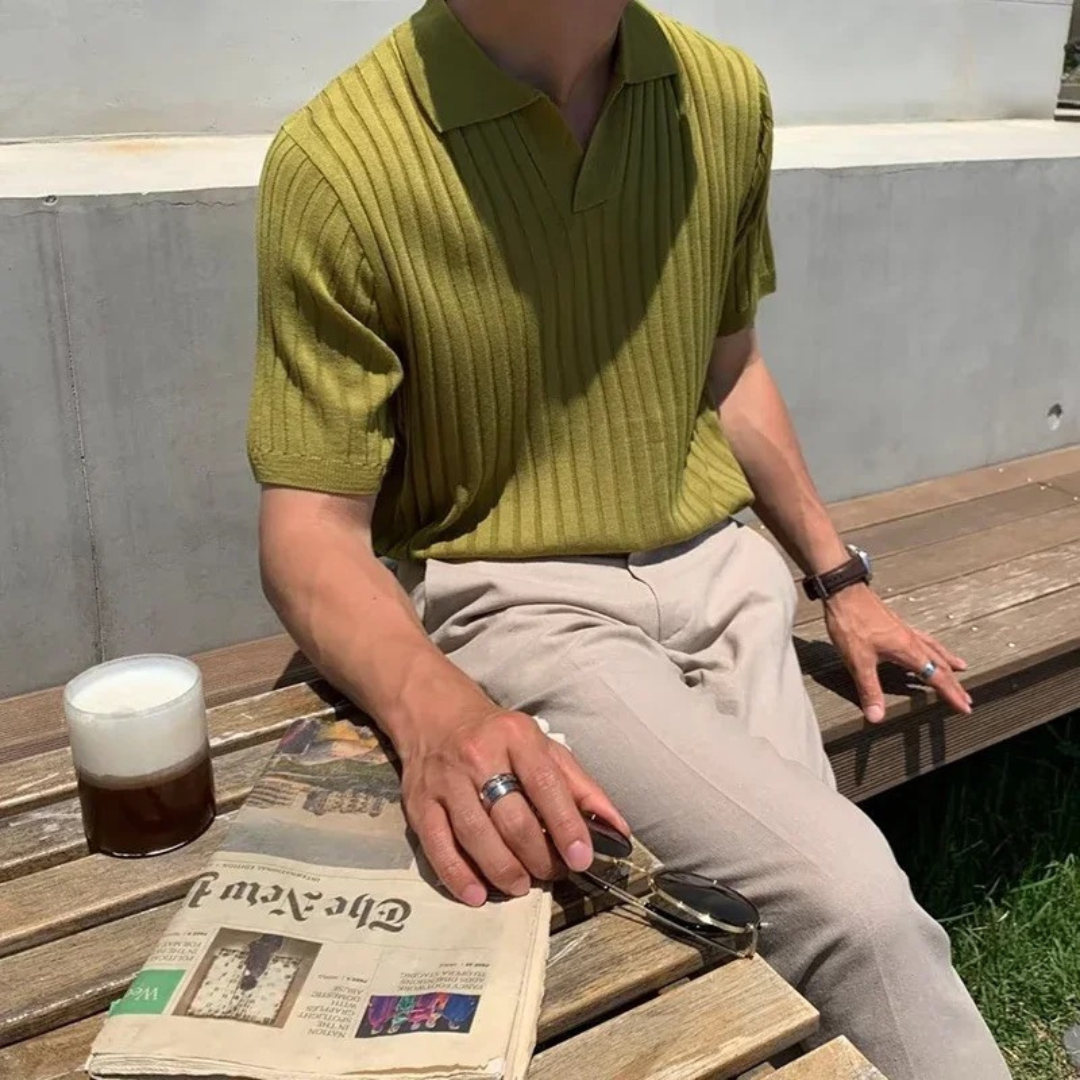 CRISTIANO | ELEGANT RIBBED POLO