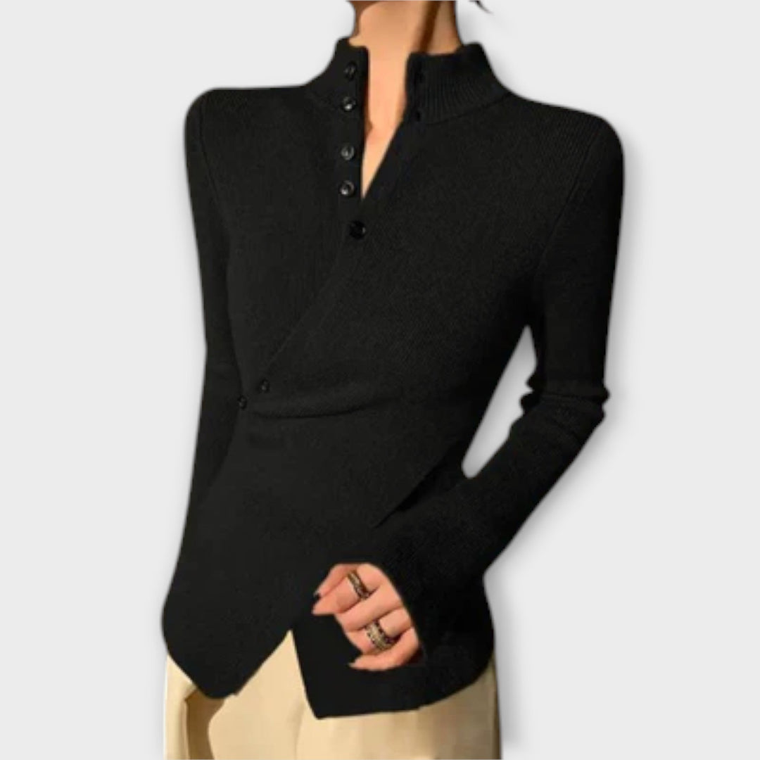 Michiko – Pullover Elegante em Malha de Algodão