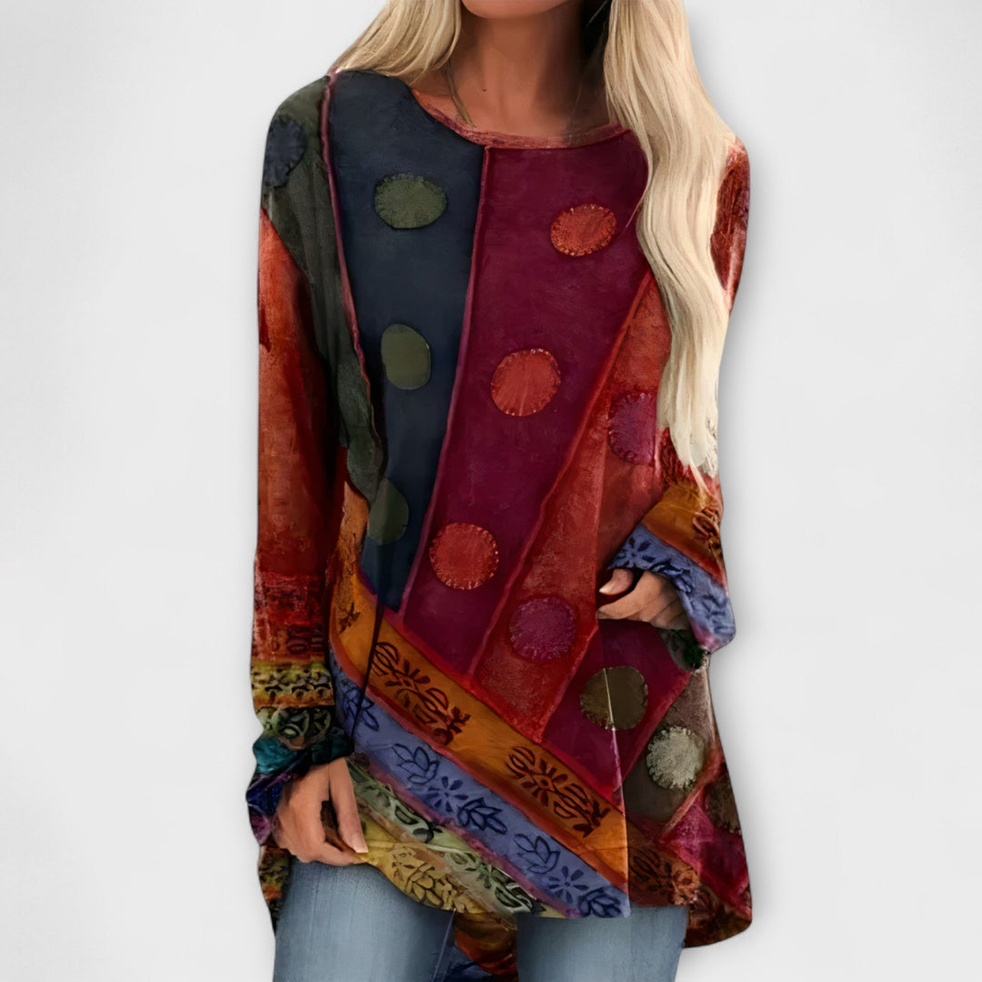 Blusa Feminina Estilosa com Estampa Étnica