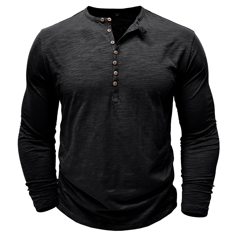 Henley - Camisa Manga Longa