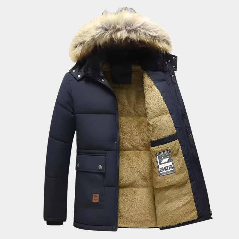 Rafael | Parka de Inverno Aconchegante com Capuz de Pelo