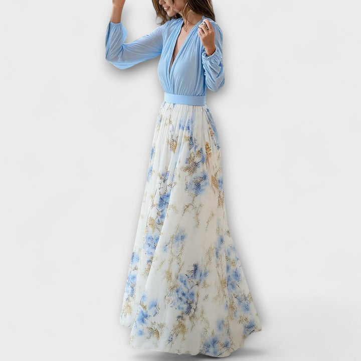 Harper - Vestido Maxi Floral Brilhante