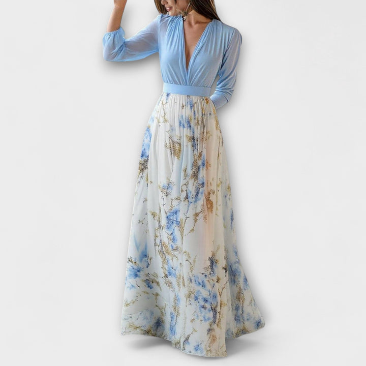 Harper - Vestido Maxi Floral Brilhante