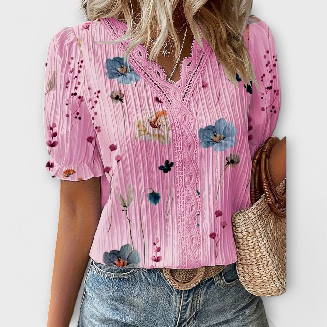 Emily - Blusa Moderna com Decote em V