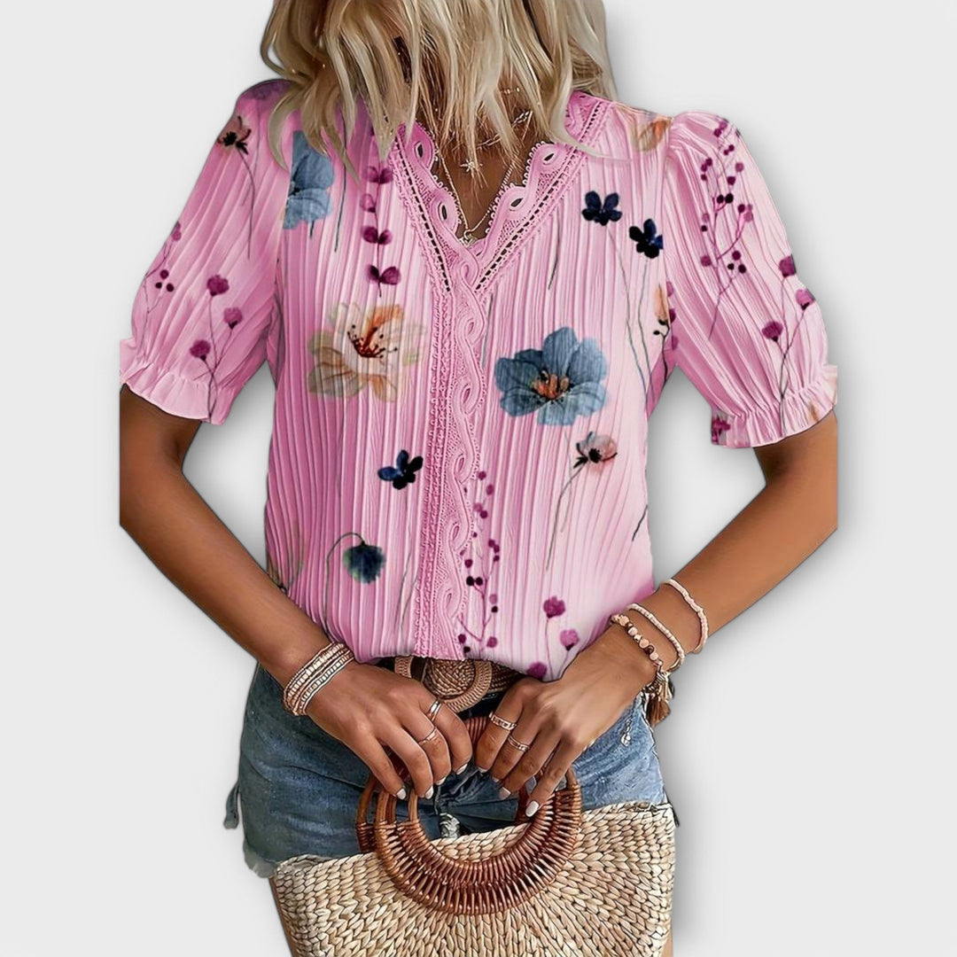 Emily - Blusa Moderna com Decote em V