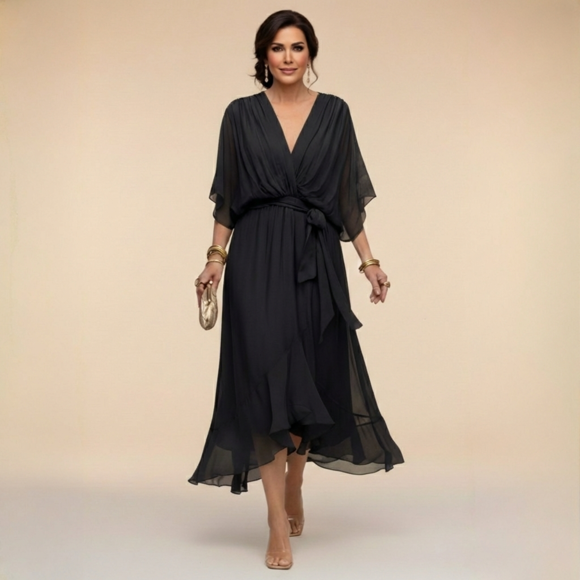 Monica - Vestido chiffon