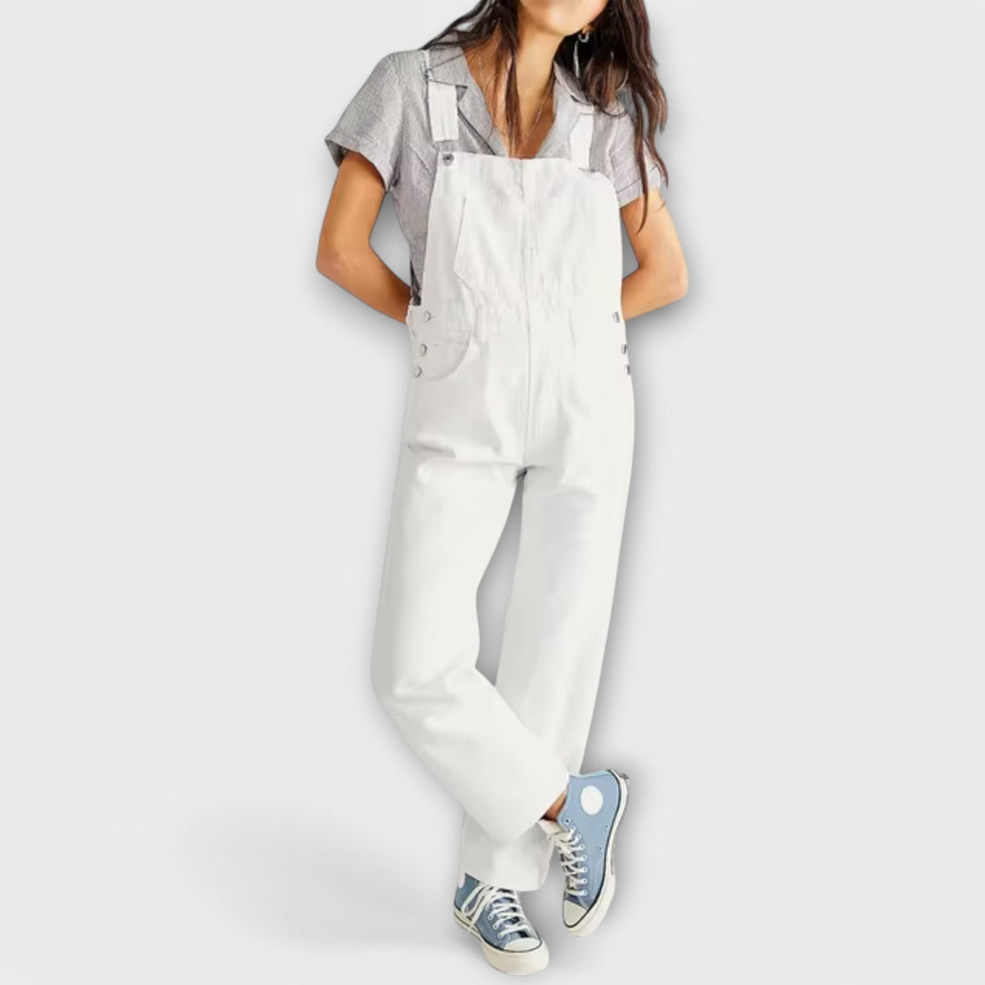 Shaira – Macacão de Denim com Corte Relaxado