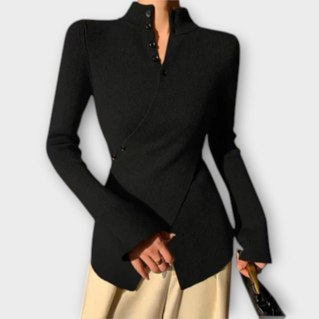 Michiko – Pullover Elegante em Malha de Algodão
