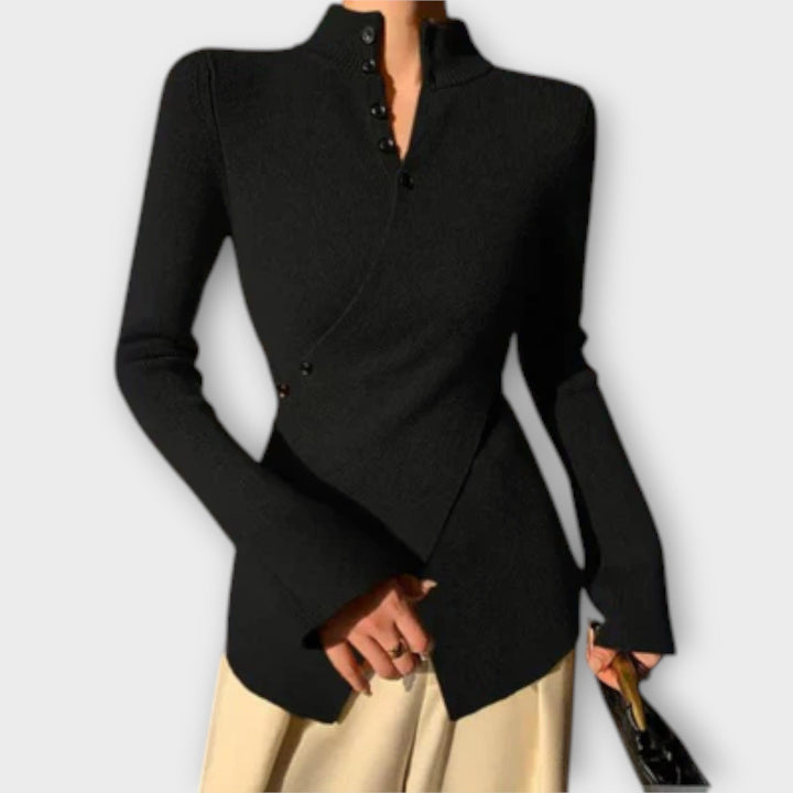 Michiko – Pullover Elegante em Malha de Algodão
