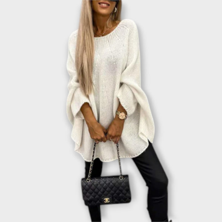 Isabelle - Pullover feminino elegante com decote redondo